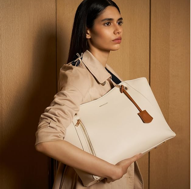 miraggio dakota solid structured tote bag for women | for office use, work | fits upto 16" laptop | stylish handbag for women miraggio dakota solid structured tote bag for women | for office use, work | fits upto 16" laptop | stylish handbag for women